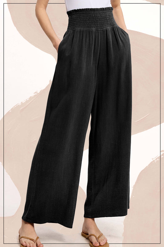 La Miel Smocked High Waist Pants