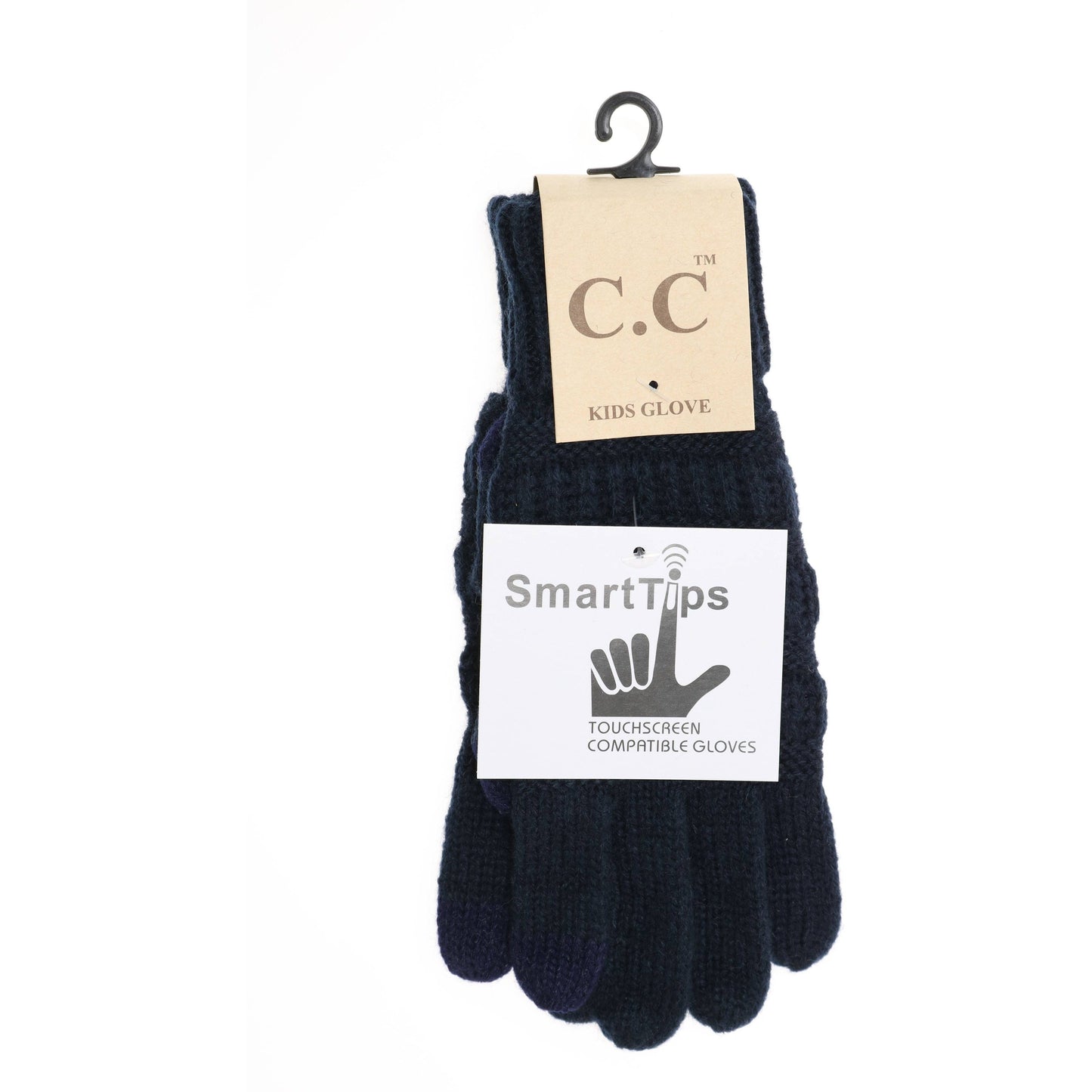 KIDS Solid Cable Knit CC Gloves