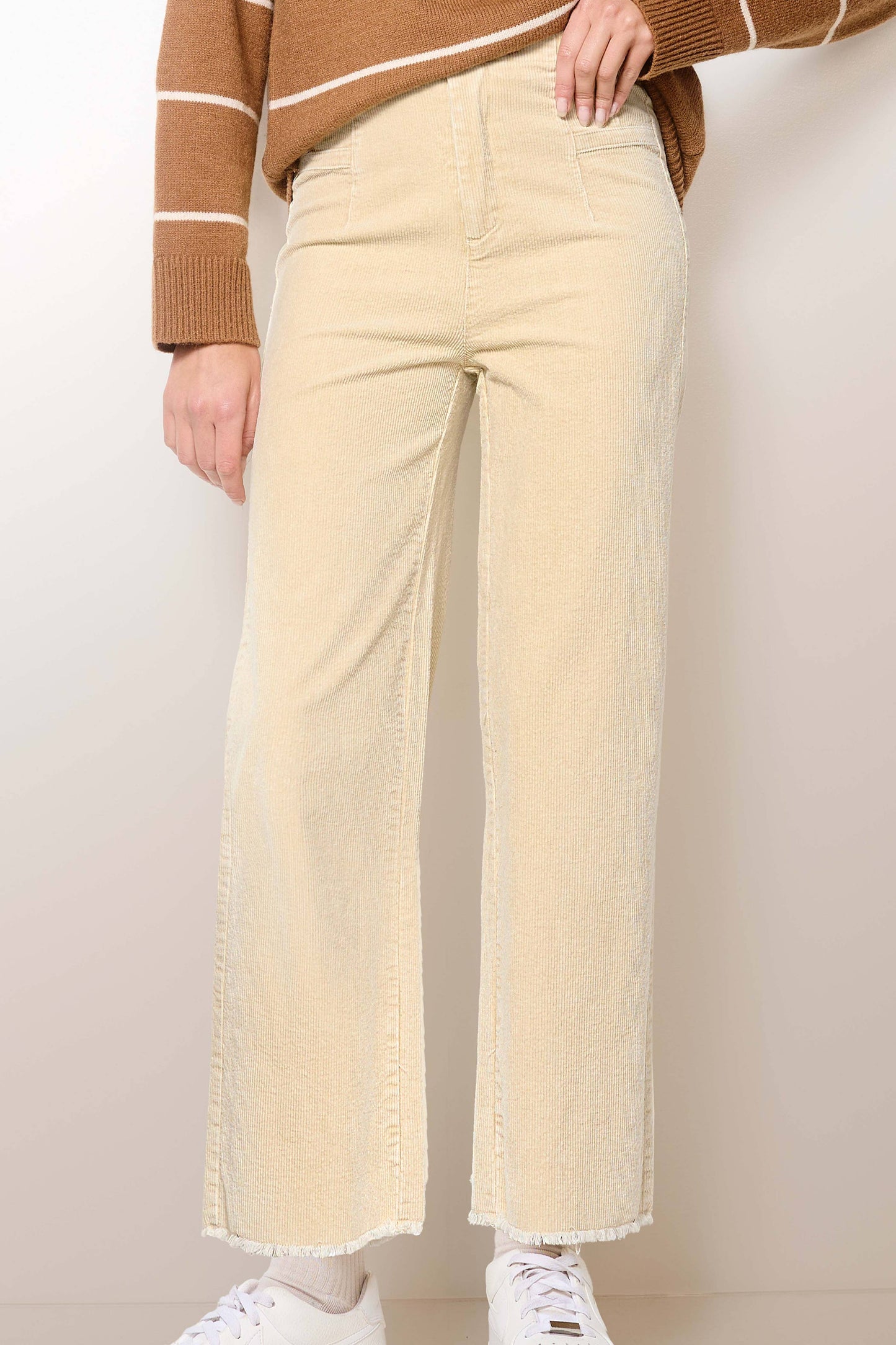La Miel High Waisted Wide Leg Corduroy Pants