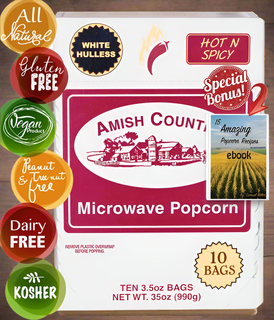 Amish Country Microwave Hot n Spicy Popcorn Singles