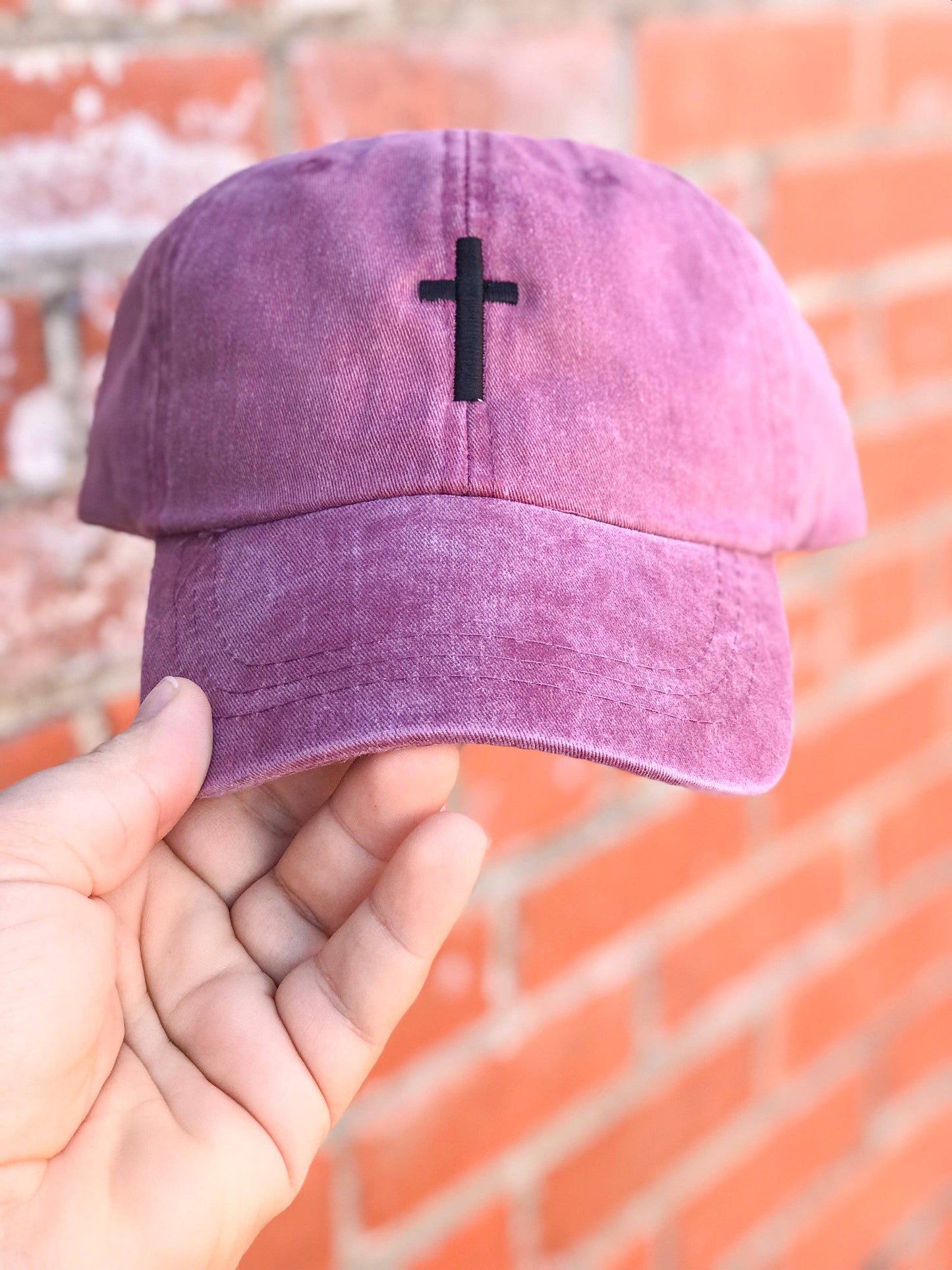 Embroidered Cross Hat