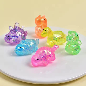 Glitter Dino Squishy Toys