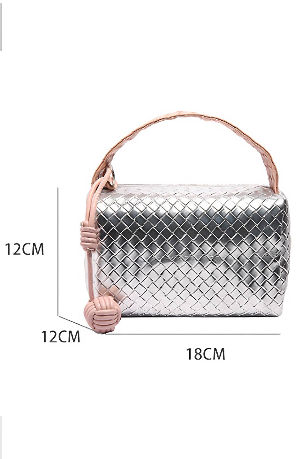 Silvery Lattice Cosmetic Bag