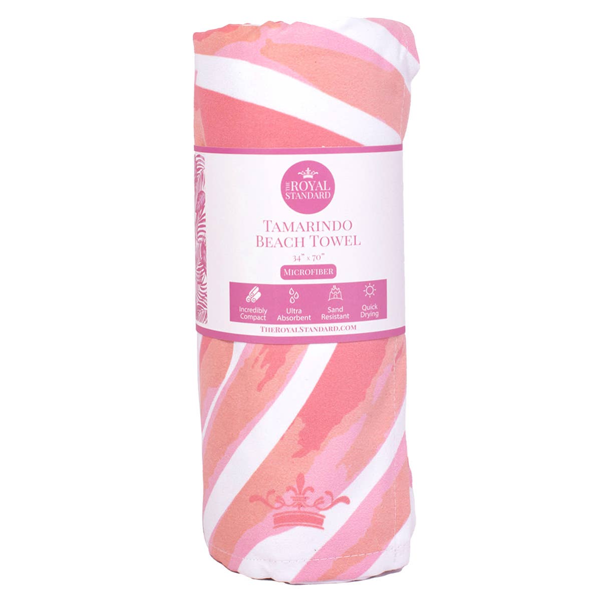 Tamarindo Beach Towel- Coral