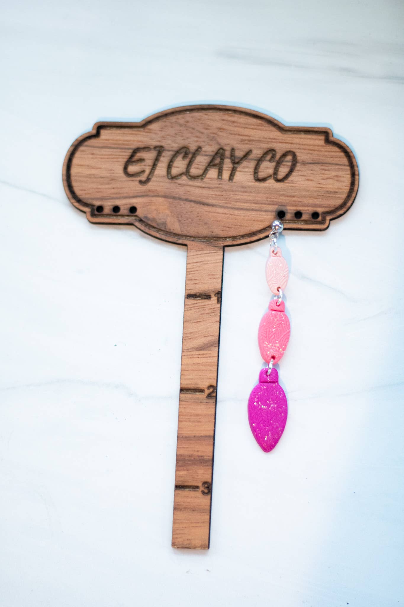 Ombré Pink Bulb Dangle Earrings