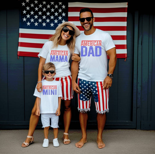 American Mama Dad Mini Family T-Shirts