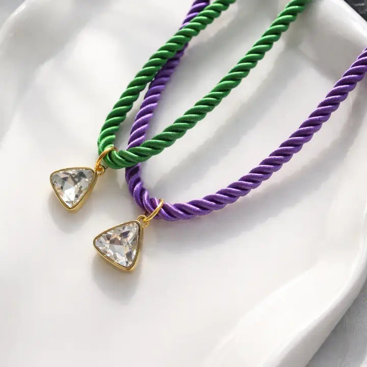 Twisted Cord Charm Necklace color and charm variety