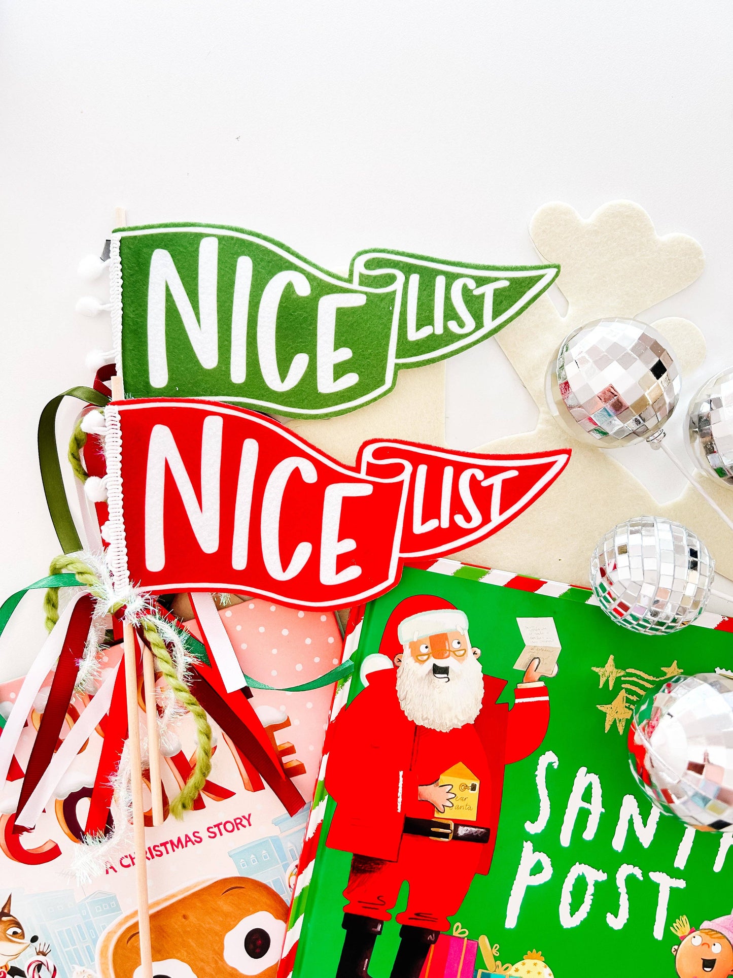 Goldie Letter Co Nice List Pennant Flag