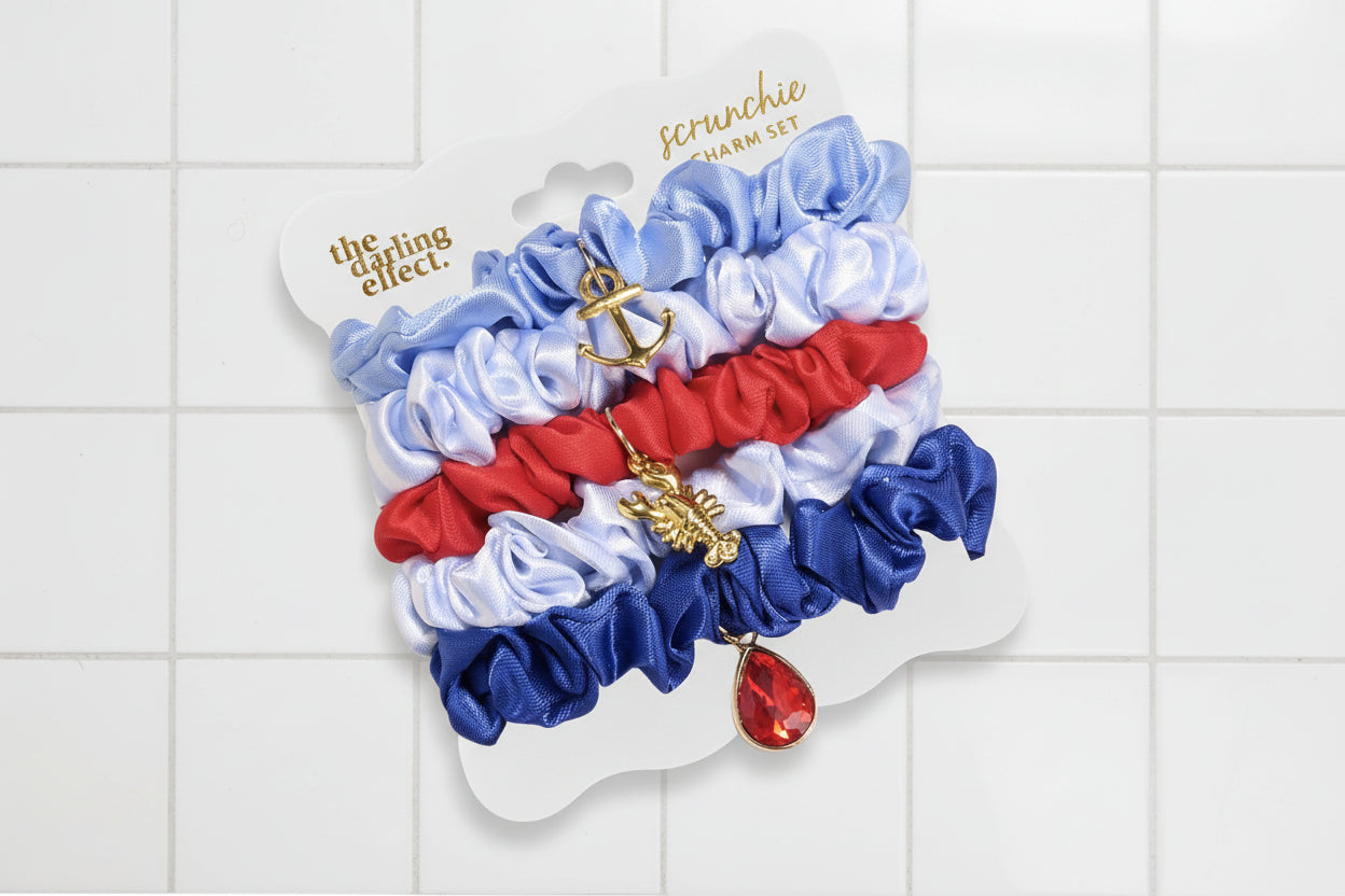 The Darling Effect Scrunchie Charm Set–Seas the Day