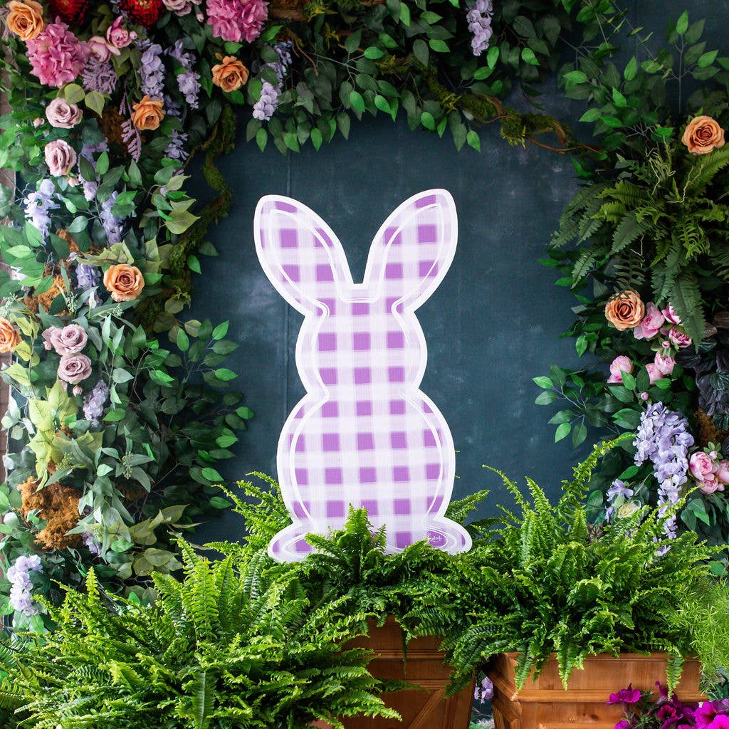 Gingham Bunny Garden Stakes Collection