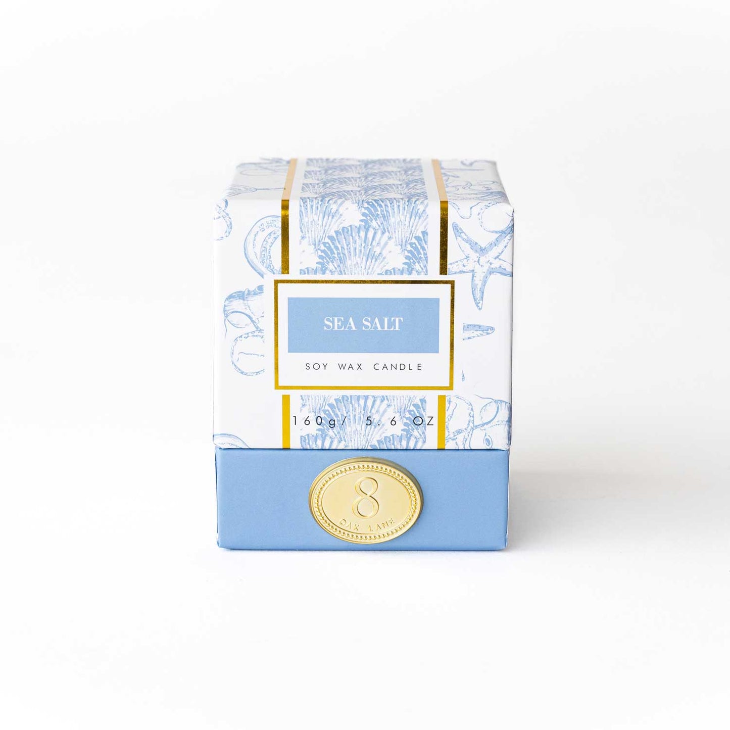 8 Oak Lane Sea Salt Soy Candle – 5.6oz Boxed Gift Candle