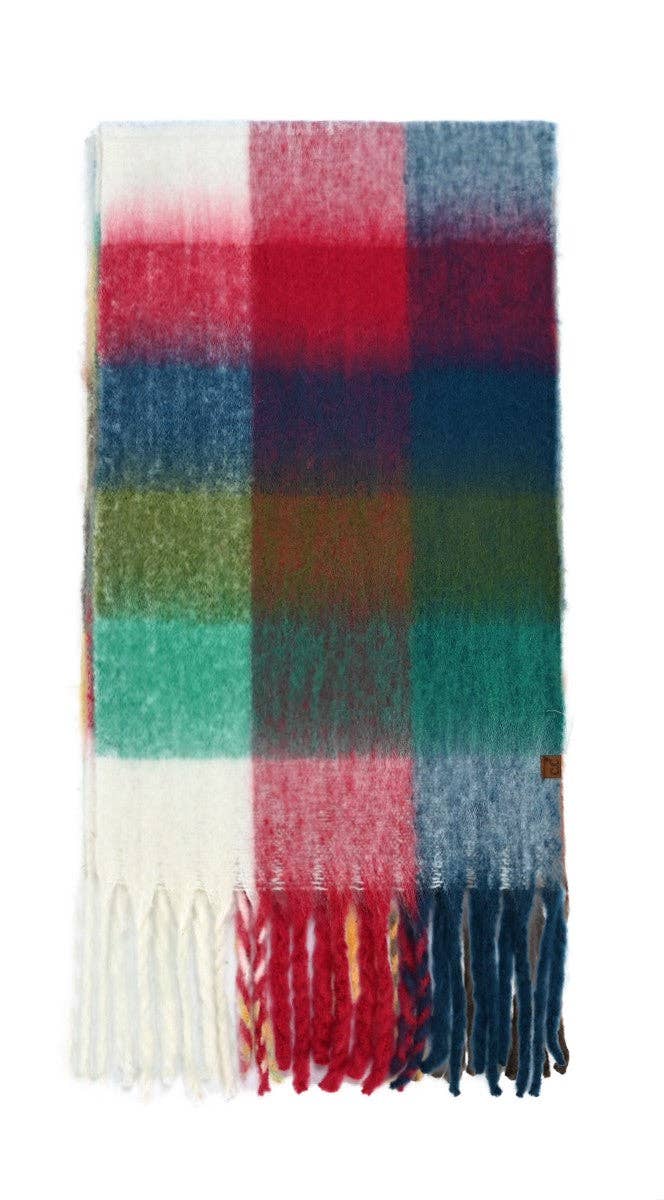 Multi Color Checkered C.C Scarf
