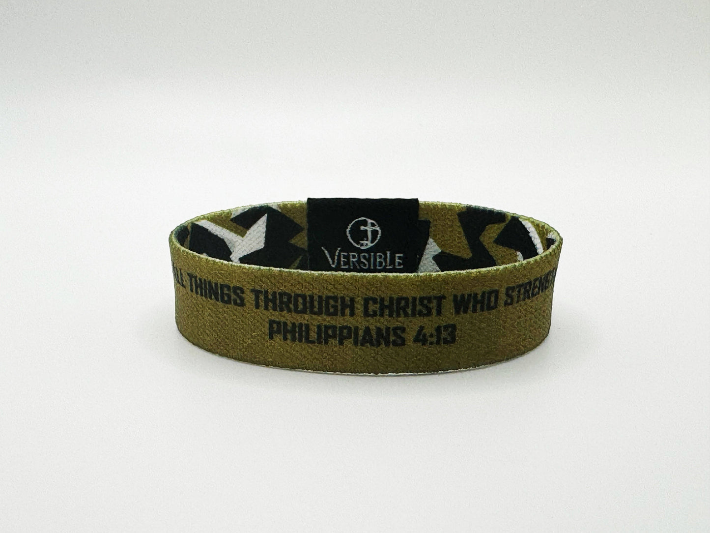 Team Camo / Philippians 4:13 Wristband