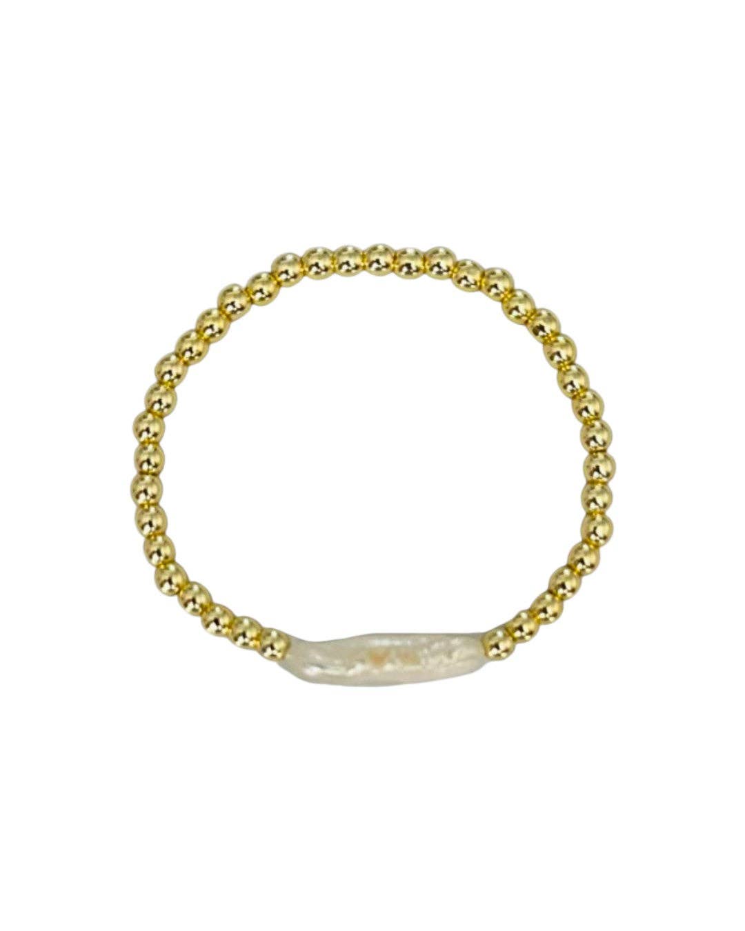 The Mabel Gold Beaded Statement Bracelet