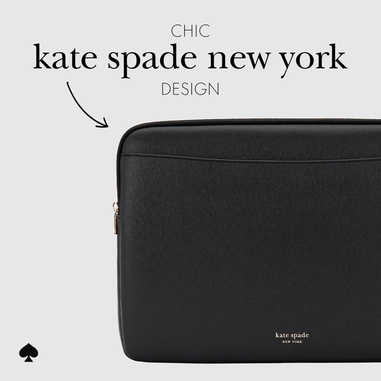 Kate Spade New York Laptop Sleeve 16" Black Saffiano