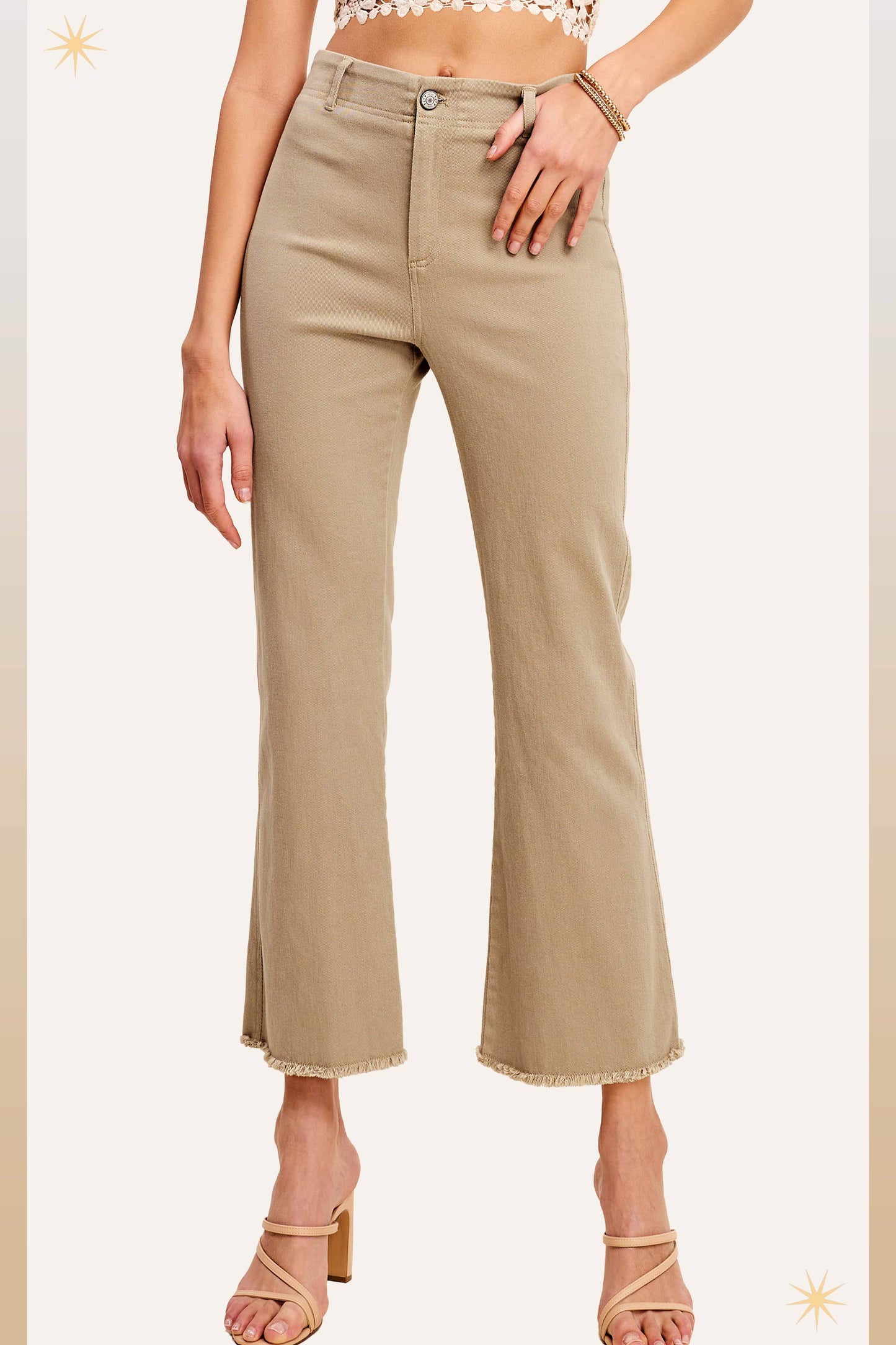 La Miel Stretchy High Waisted Flare Pants