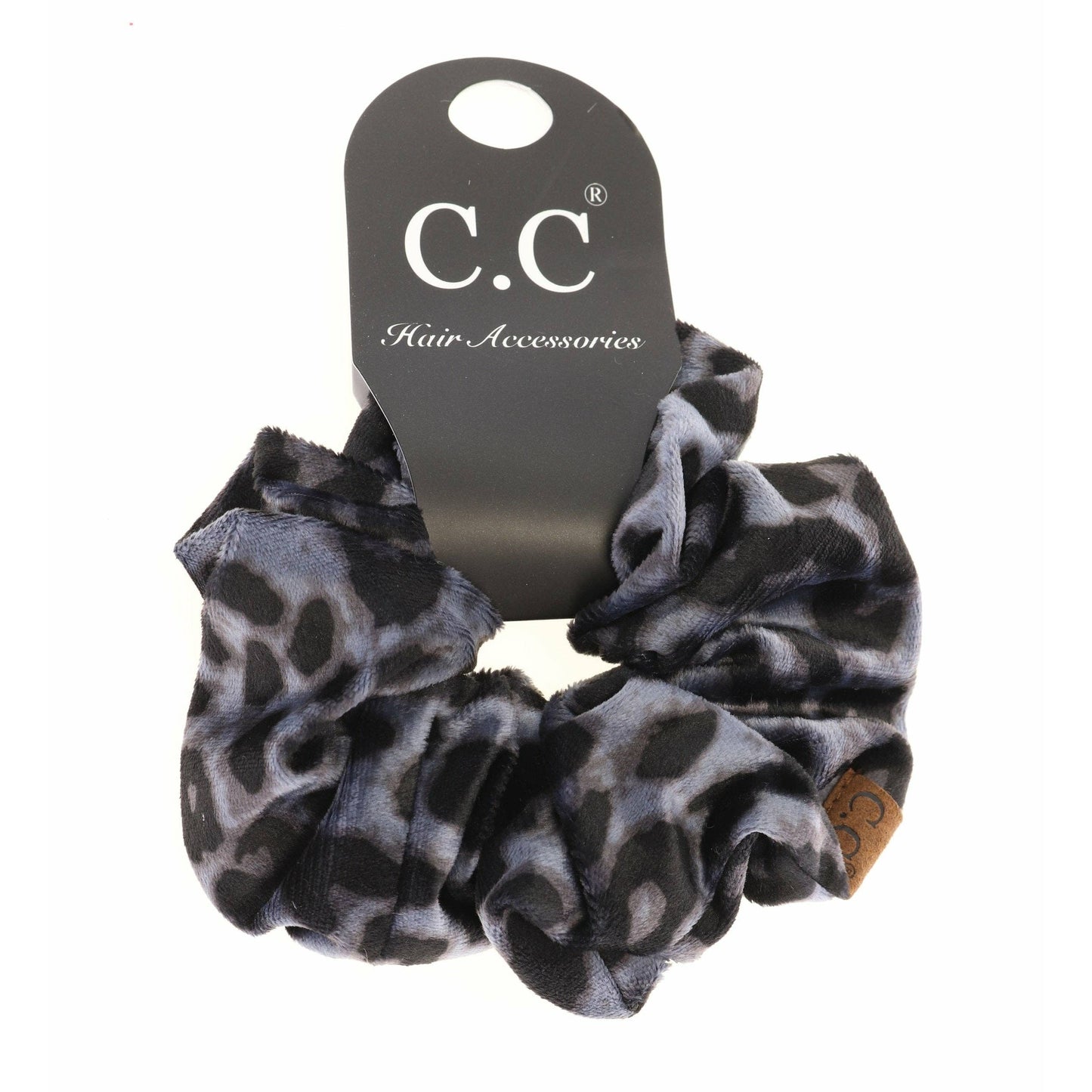 Leopard Print Velvet Ponytail C.C Women's Scrunchie