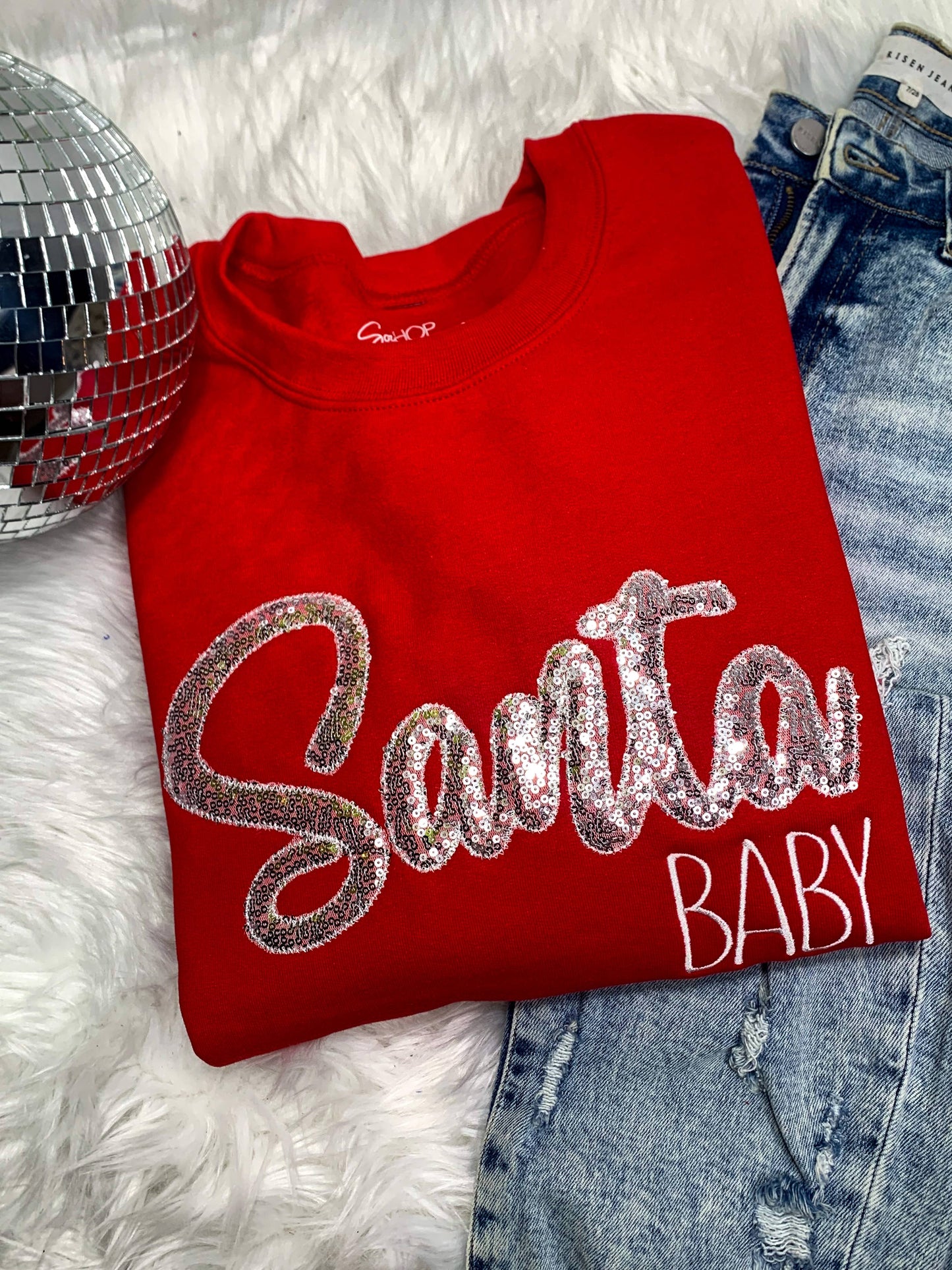 Santa Baby Sequin Sweatshirt