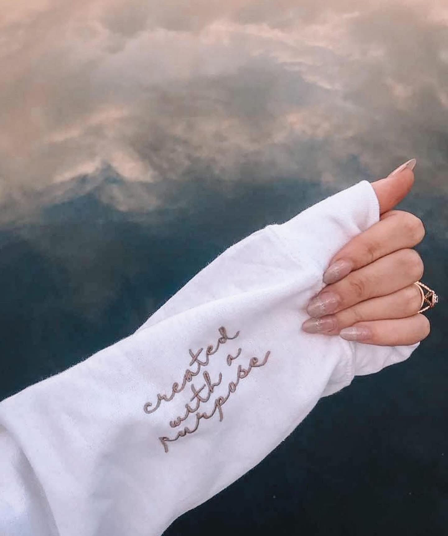 Created With A Purpose Embroidered Sweatshirt