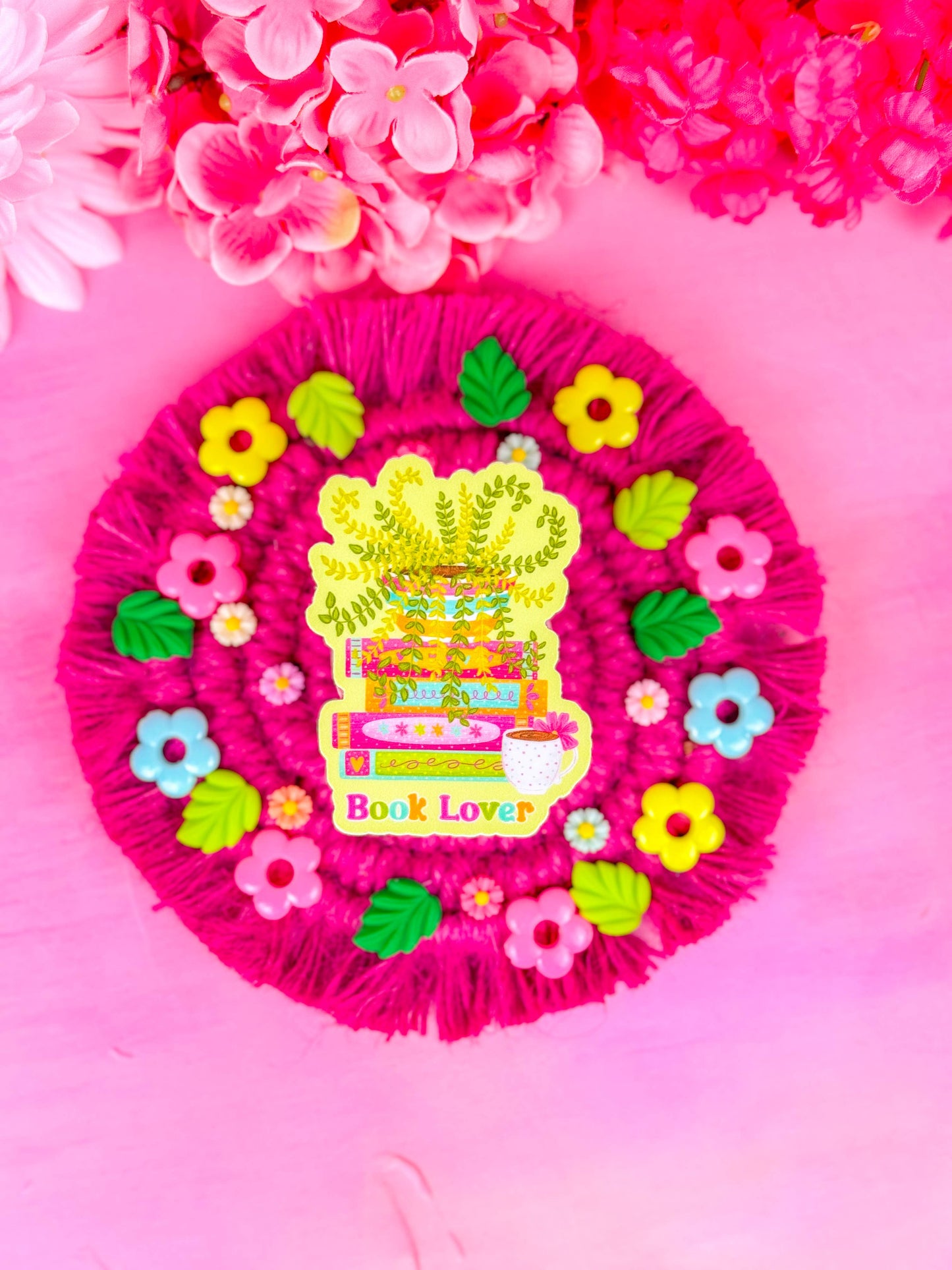 Book Lover Botanical Stack Vinyl Sticker