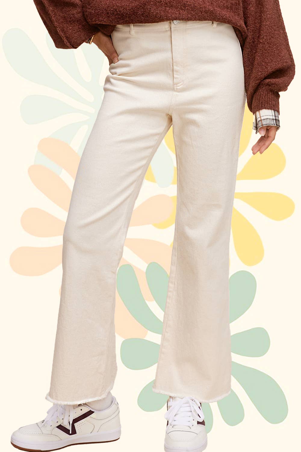 La Miel Stretchy High Waisted Flare Pants