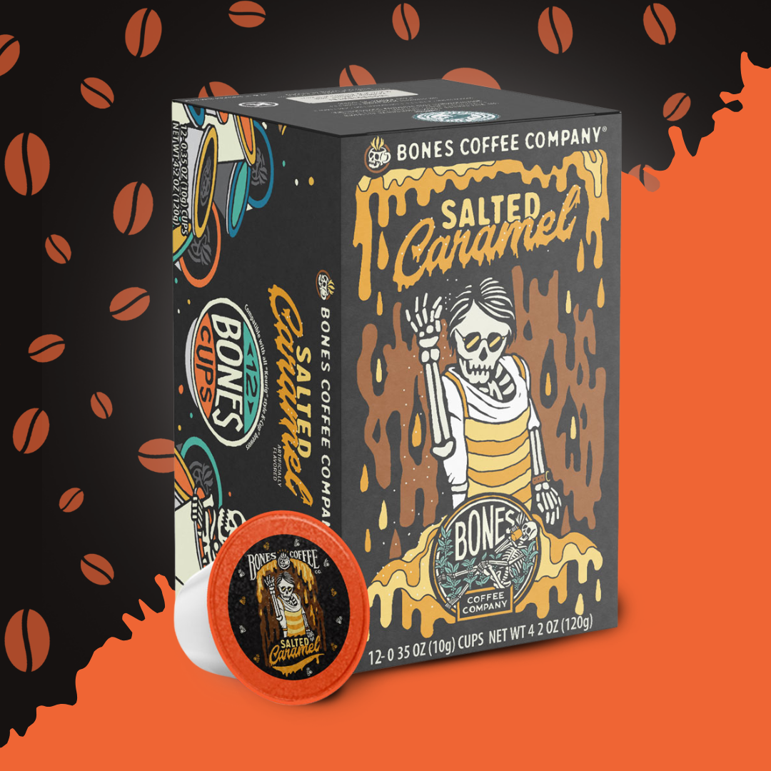 Bones Salted Caramel Flavored Coffee Pods