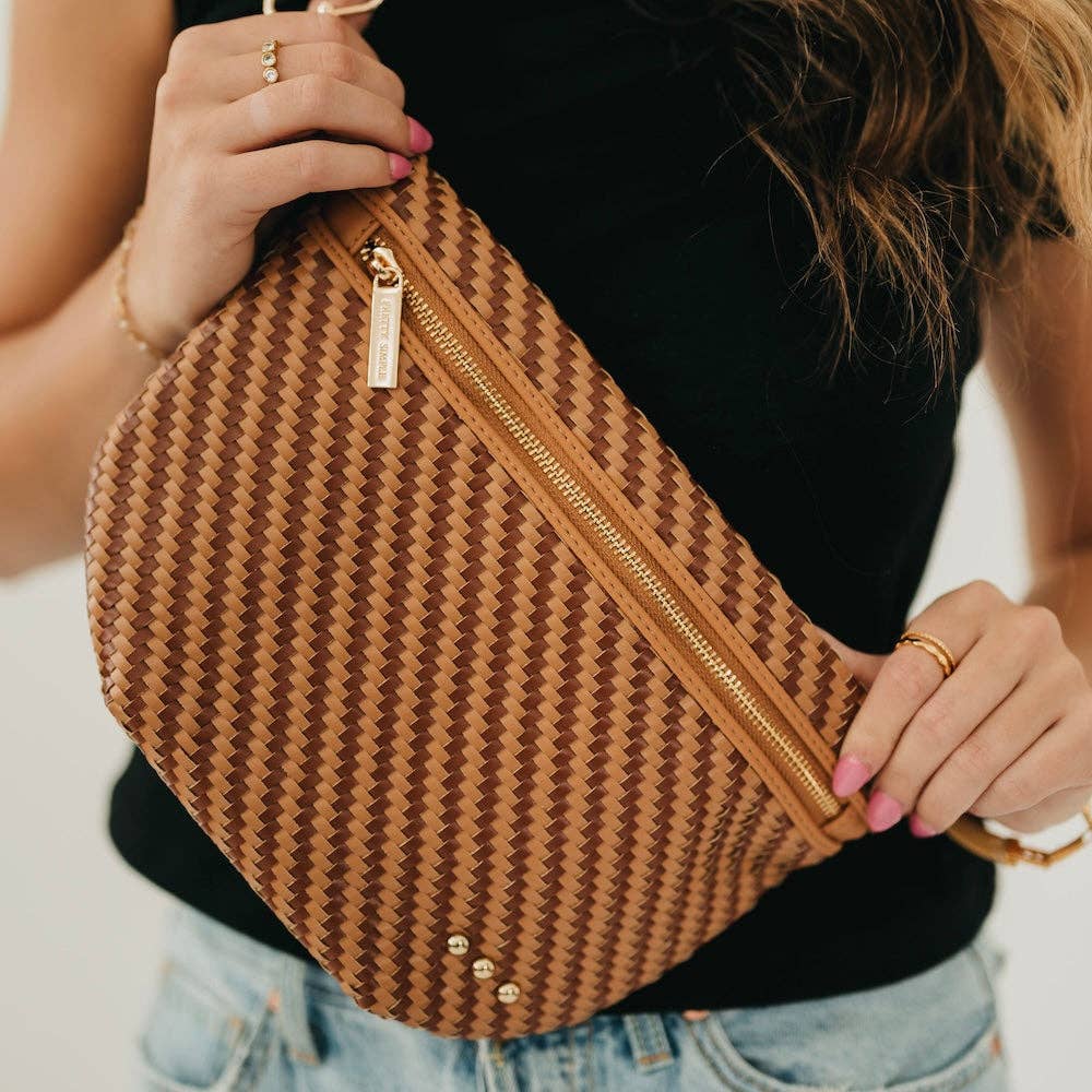 Pretty Simple Diagonal Woven Westlyn Bum Bag Crossbody