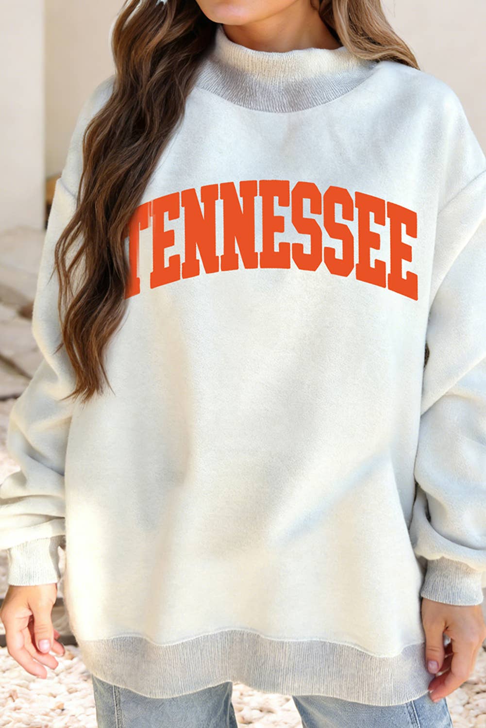 Tennessee Double Printed Reversible Mock Neck Sweatshirt