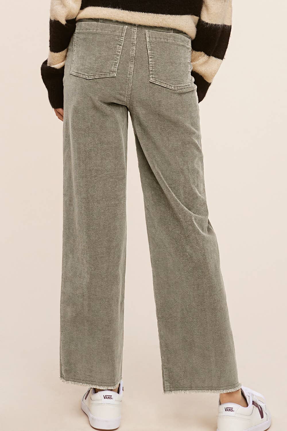 La Miel High Waisted Wide Leg Corduroy Pants