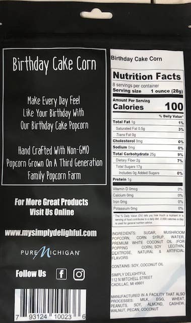 Simply Delightful Birthday Cake Popcorn