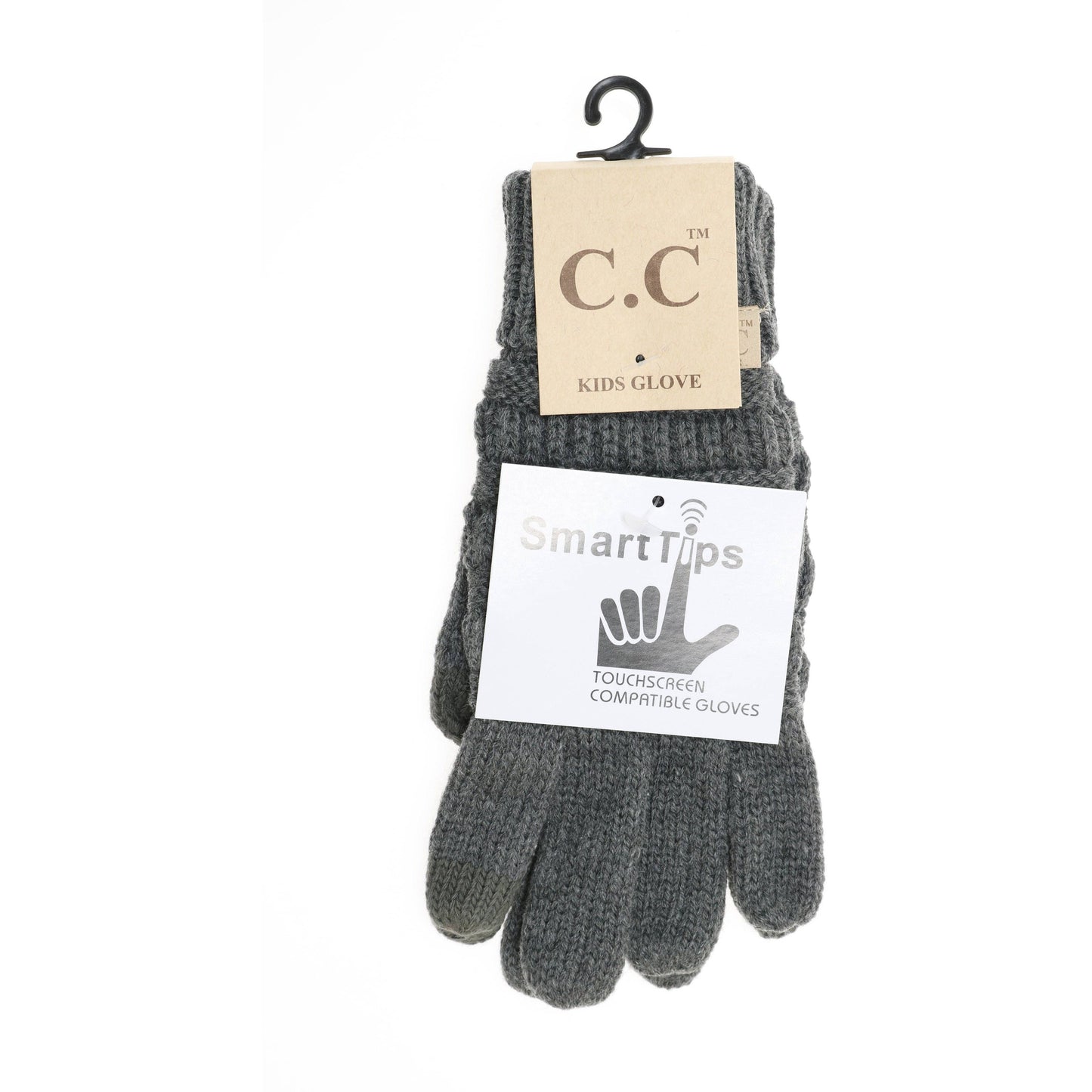 KIDS Solid Cable Knit CC Gloves