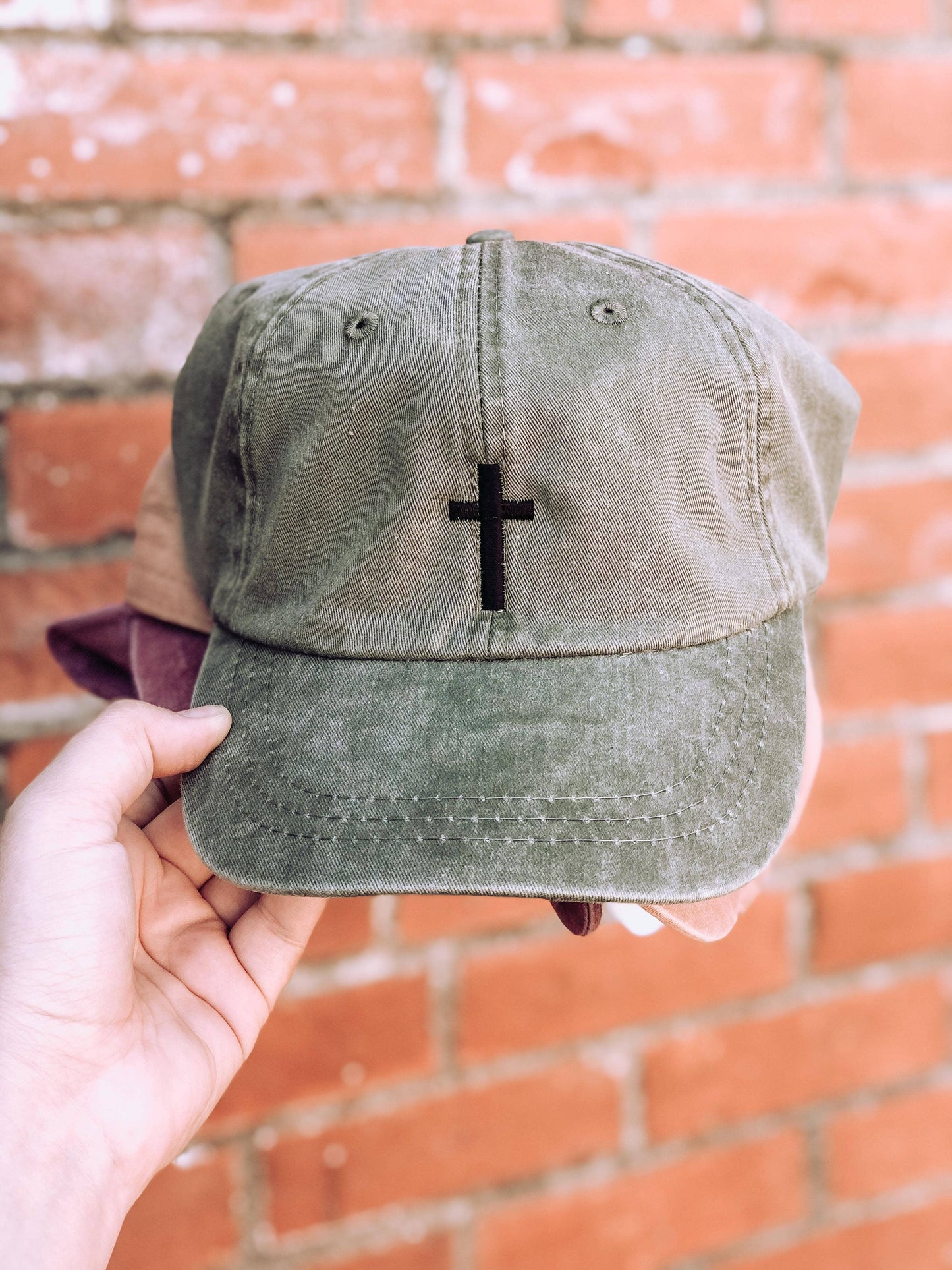 Embroidered Cross Hat