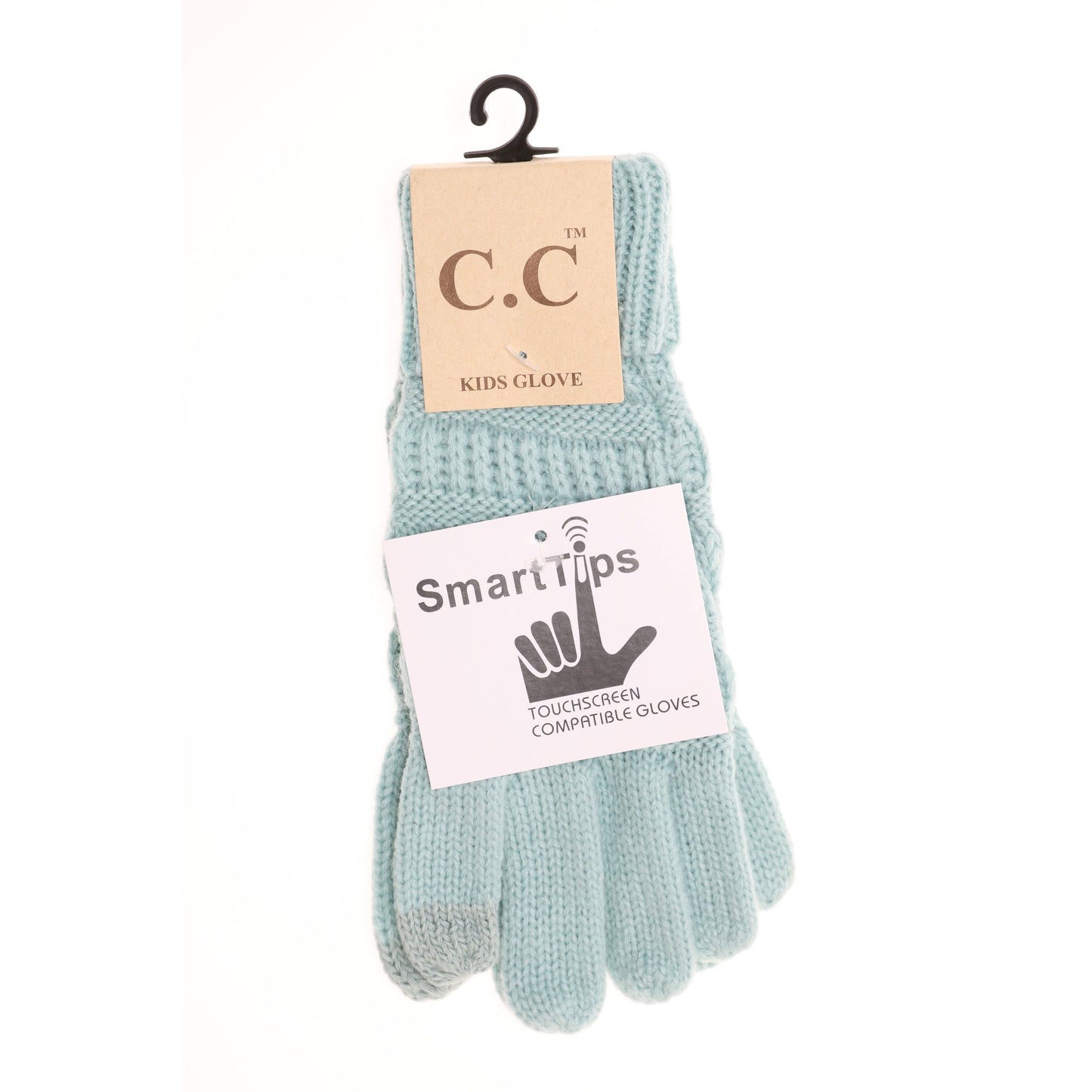 KIDS Solid Cable Knit CC Gloves