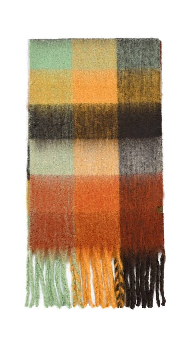 Multi Color Checkered C.C Scarf