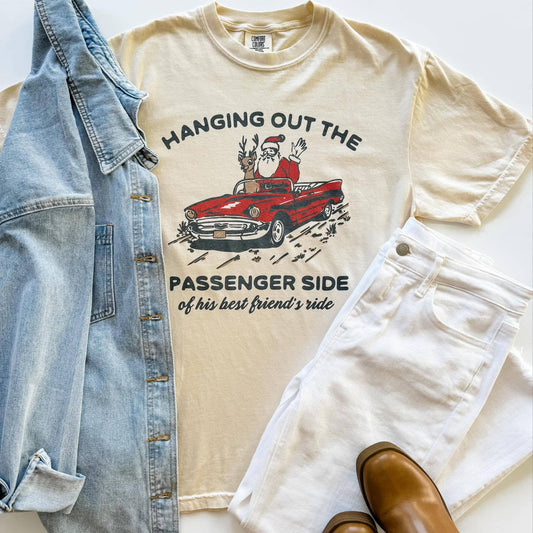 Passenger Side Santa Car Tee