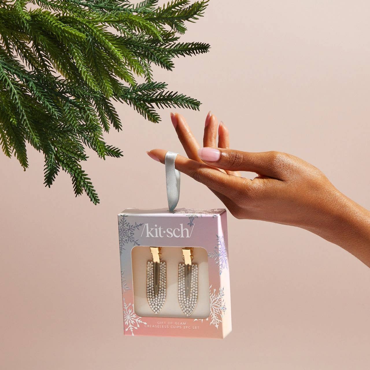 Kitsch Gift of Glam Creaseless Clips 2pc Set - Rhinestone