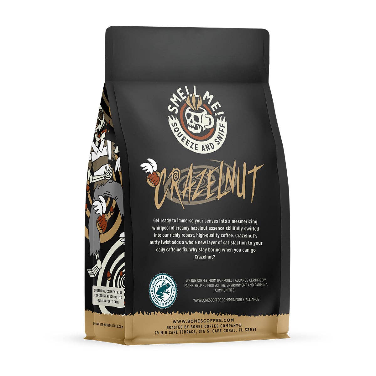 Bones Crazelnut Flavored Ground 12oz Coffee