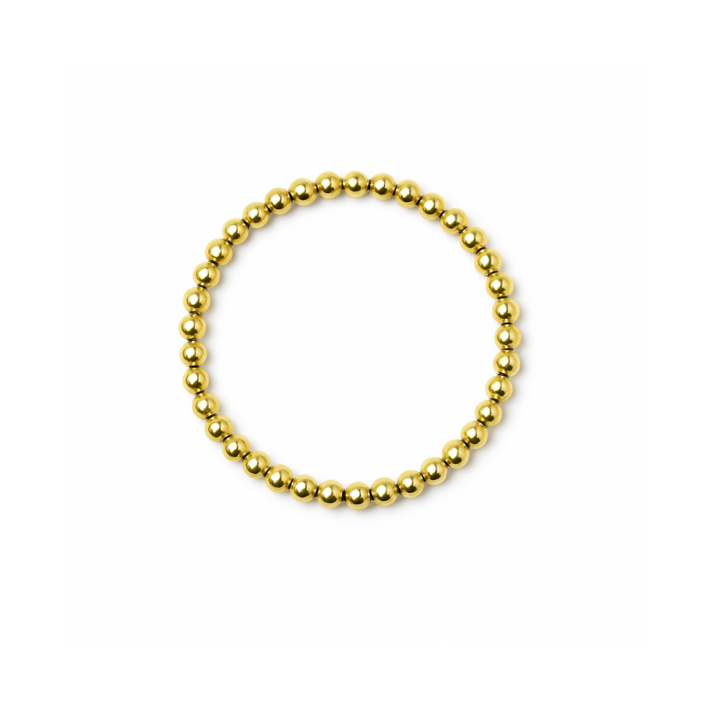 The Goldie 6mm Gold Beaded Bracelet