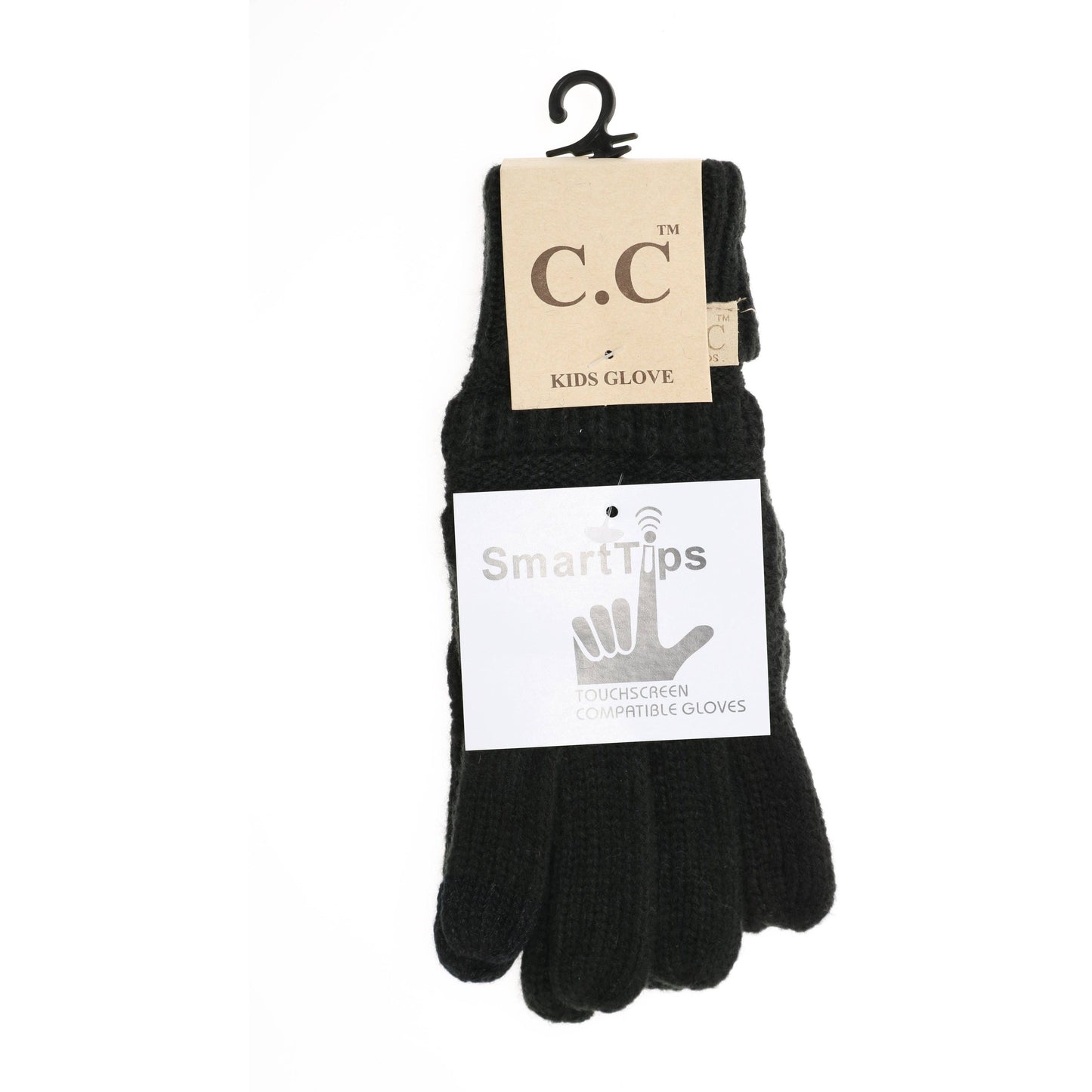 KIDS Solid Cable Knit CC Gloves