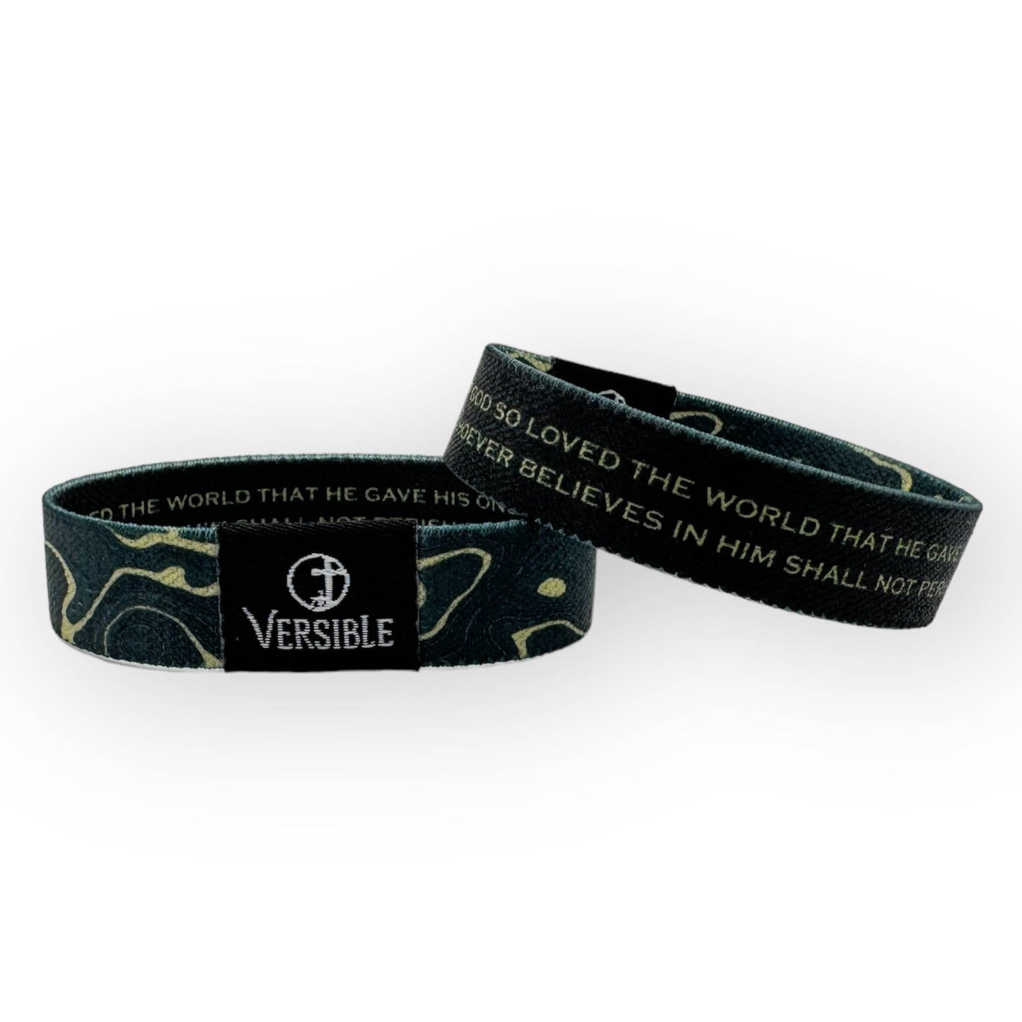 Gold Vein Versible / John 3:16 Wristband
