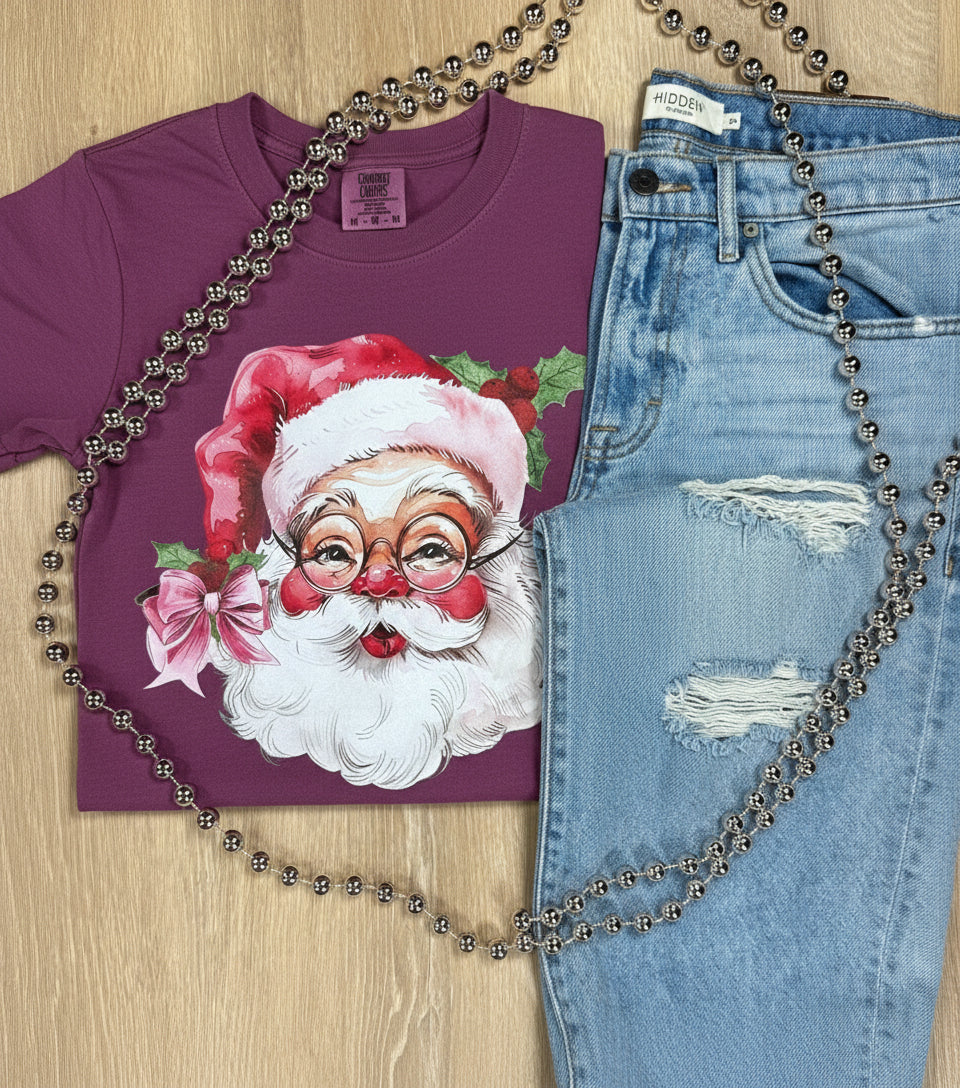 Rosy Santa Short Sleeve Tee