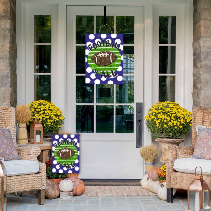 Football Y'all Team Colors Garden Flag