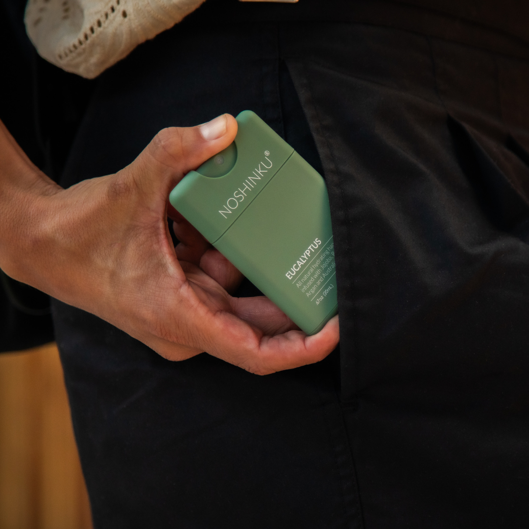 Noshinku Eucalyptus Pocket Hand Sanitizer β Refillable Moisturizing Sanitizer