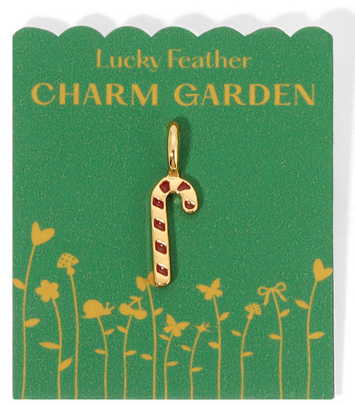 Gold Candy Cane Charm