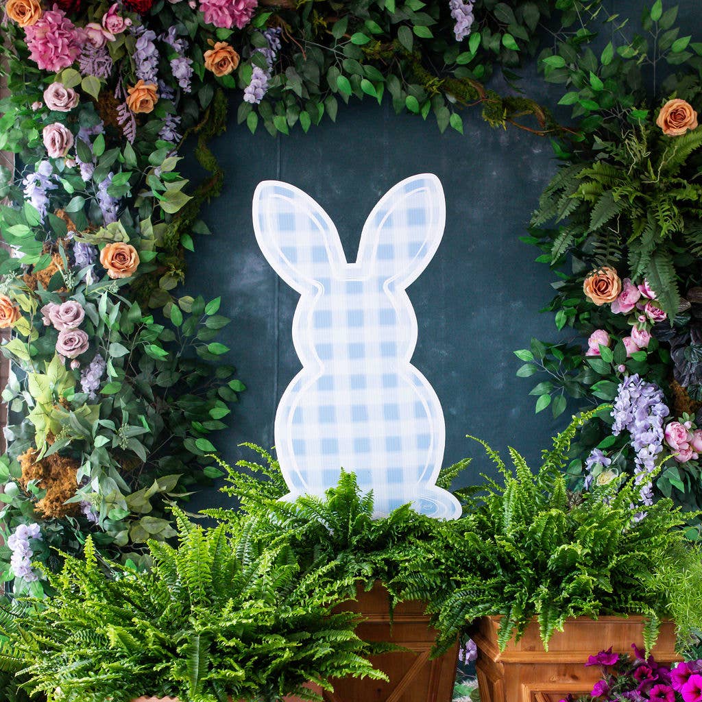 Gingham Bunny Garden Stakes Collection
