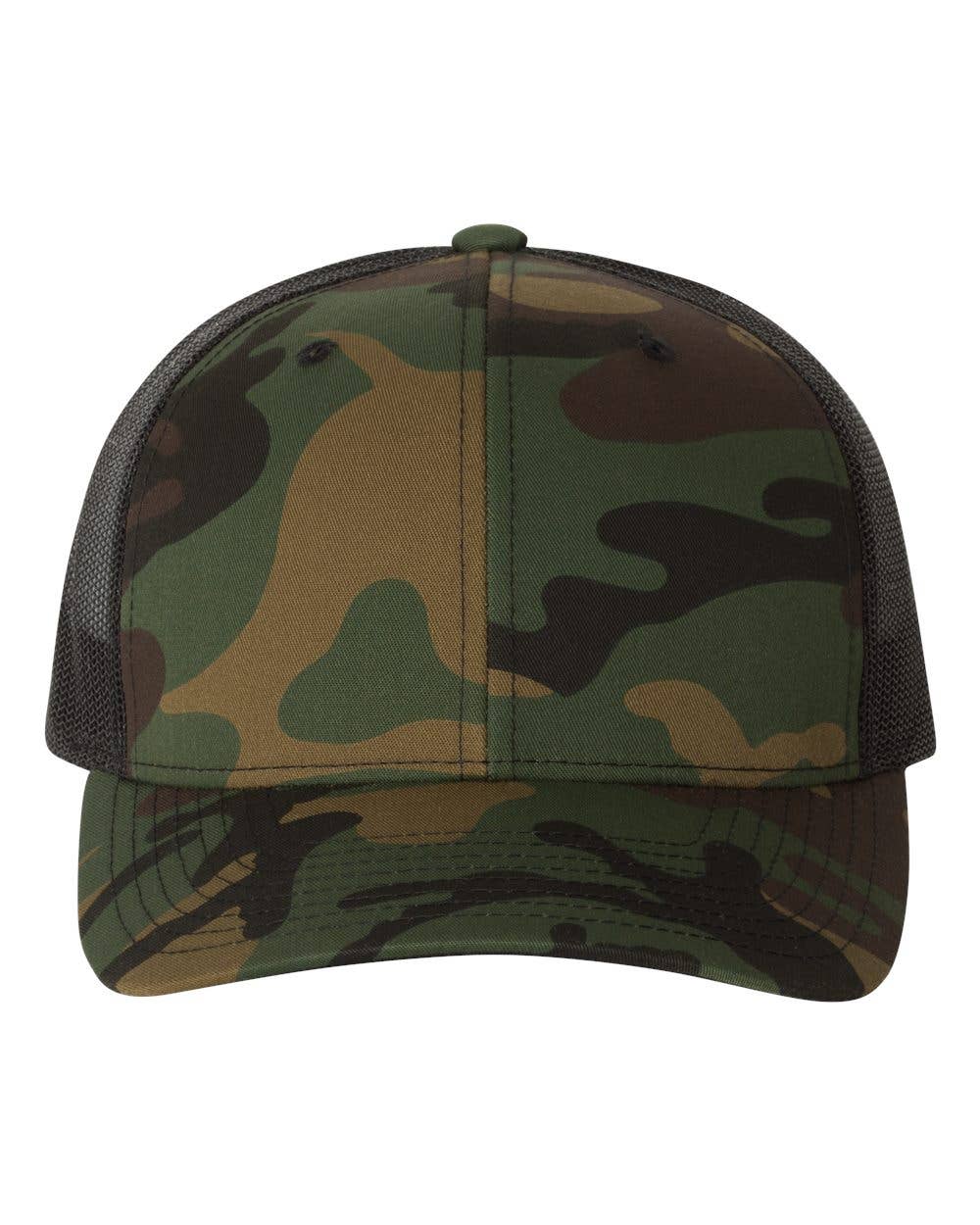American Flag Rectangle Leather Patch Hat