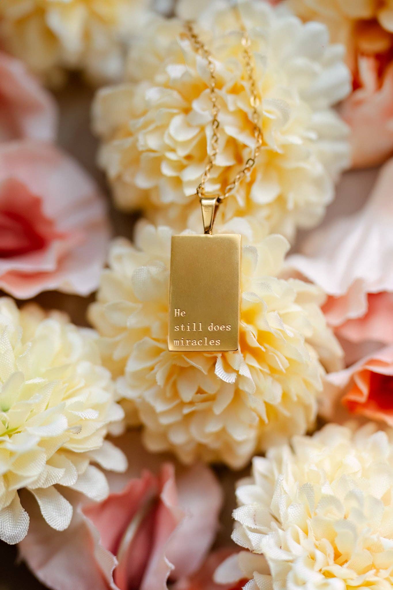 Jenessa Wait He Still Does Miracles Gold Necklace