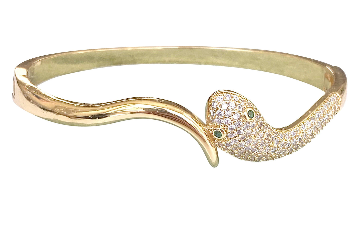 Gemelli Clear Snake Cuff Bracelet