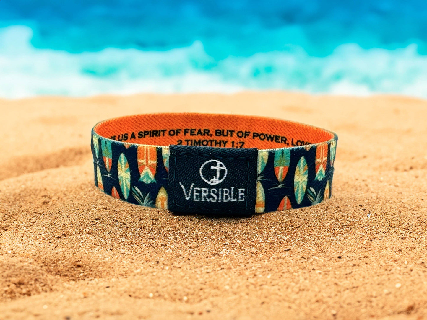 Versible Wristbands - Surf Side / 2 Timothy 1:7