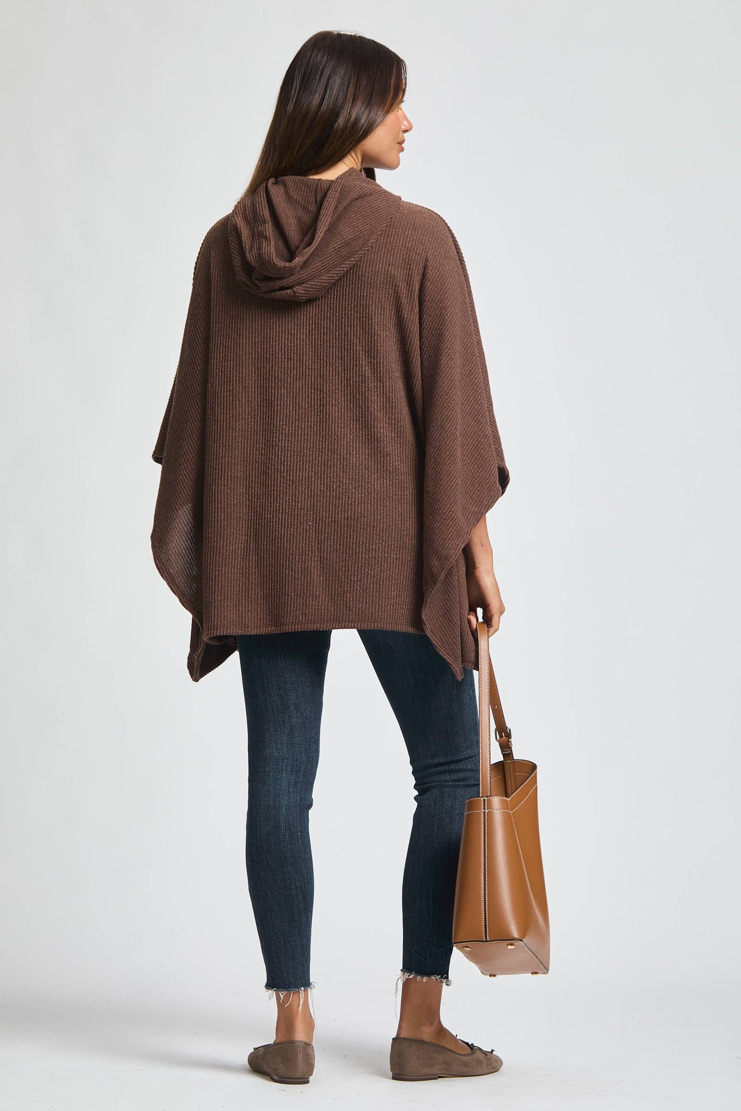 Dear Scarlett Ribbed Knit Poncho Top